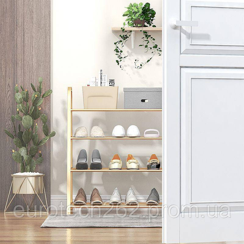 Органайзер полиця для взуття компактна стійка складана shoe rack yh 8810 4 Органайзер полиця для взуття компактна стійка складана shoe rack yh 8810 4