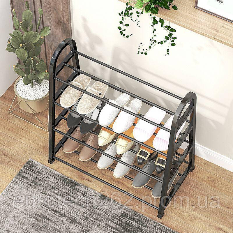 Органайзер полиця для взуття компактна стійка складана shoe rack yh 8810 4 Органайзер полиця для взуття компактна стійка складана shoe rack yh 8810 4
