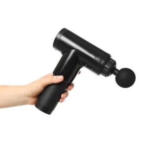 adult, athletic, background, body, care, closeup, cordless, device, electric, equipment, female, fitness, gun, hand, handheld, health, healthy, holding, lifestyle, massage, massager, massaging, medical, medicine, muscles