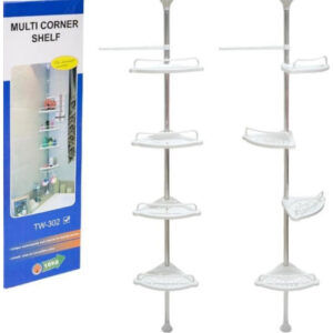 Полиця кутова у ванну кімнату на 4 яруси Multi Corner Shelf